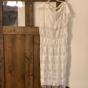 Crochet white dress